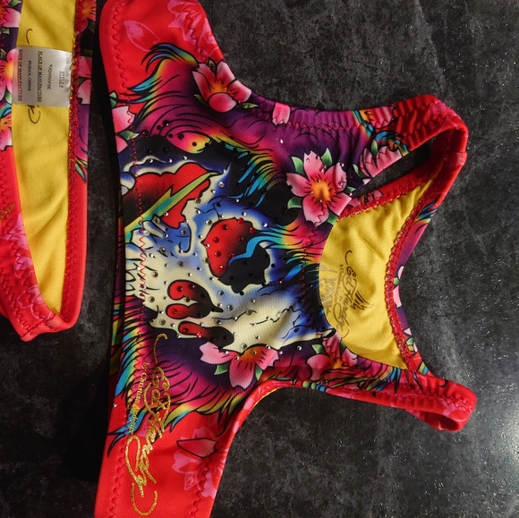Ed Hardy Baby girl 2 piece bikini, size 2-3 - Picture 4 of 10